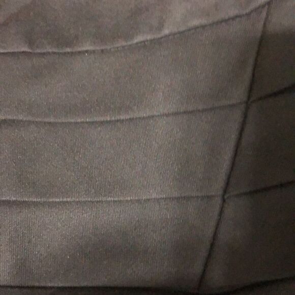 Zara skirt M horizontal pleat side zipper slant front pleat pencil style black - Picture 6 of 8